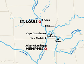 St. Louis to Memphis Cruise Route