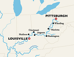 Pittsburgh to Louisville Cruise Route