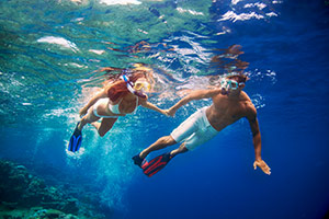 Couple Snorkeling in Maui