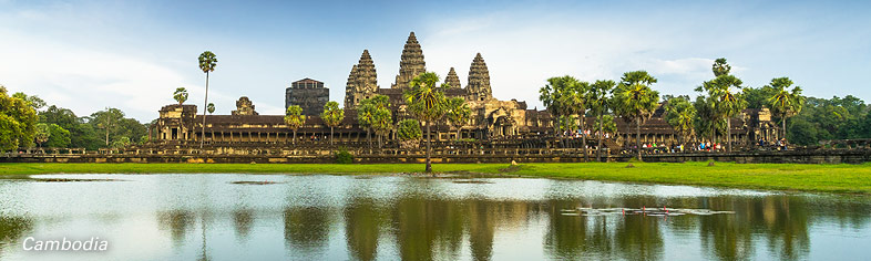 Angkor Wat view from lake, Cambodia