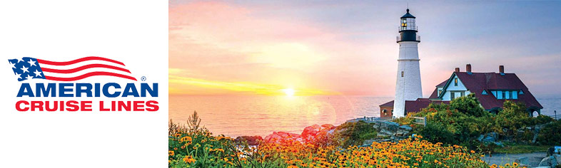 Lighthouse at sunrise, New England